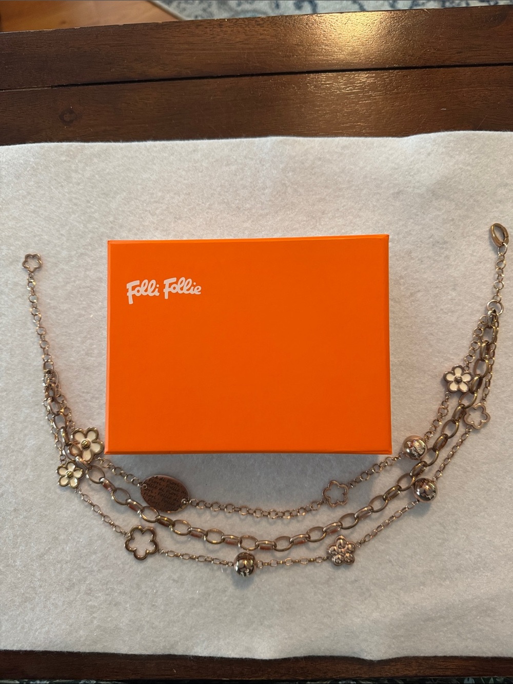 Folli Follie Rose Gold Multi-Strand Floral Necklace - Picture 1 of 10